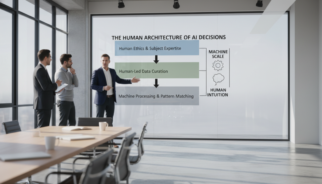 Presentation on AI decision architecture.